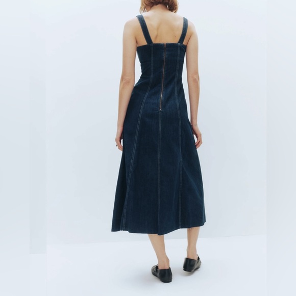 REFORMATION Amory Denim Midi Dress - Picture 2 of 6